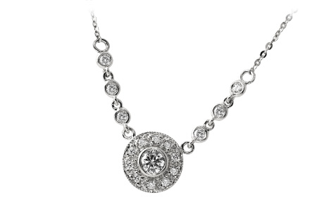 A060-80457: NECKLACE .17 BR .33 TW