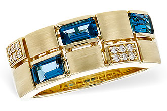A329-88702: LDS RG .94 LONDON BLUE TOPAZ 1.00 TGW