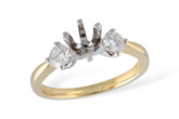 B060-75929: LDS SEMI DIA RING .40 TW