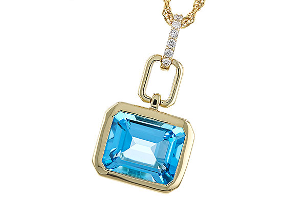 B329-85993: NECKLACE 3.26 BLUE TOPAZ 3.30 TGW (10x8MM BT)