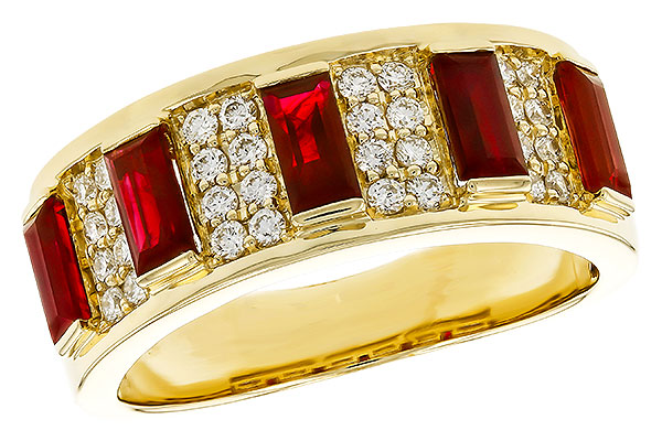 B329-86902: LDS WED RG 1.40 TW RUBY 1.69 TGW