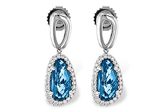 D245-35011: EARR 4.05 LONDON BLUE TOPAZ 4.36 TGW