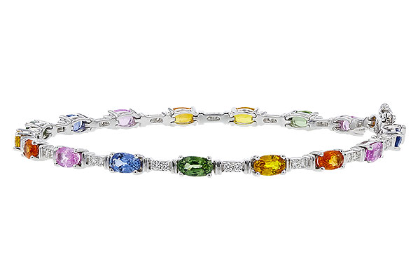 D329-84166: BRACELET 4.76 MULTI-COLOR SAPPH 5.08 TGW (7")