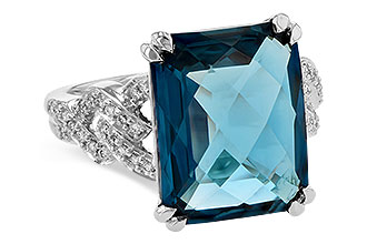 E245-27793: LDS RG 9.40 LONDON BLUE TOPAZ 9.60 TGW (15x12MM)