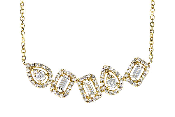 E328-04111: NECK .15 TW BAGUETTES .55 TW (18 INCHES)