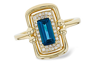E330-73220: LDS RG .84 LONDON BLUE TOPAZ .96 TGW (8x4MM LBT)