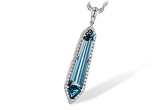 F245-27784: NECK 3.47 LONDON BLUE TOPAZ 3.70 TGW
