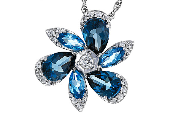 F329-85938: NECKLACE 3.03 BLUE TOPAZ 3.22 TGW