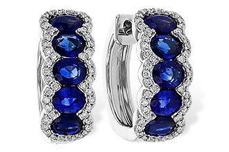 G329-89547: EARRINGS 2.32 TW SAPPHIRE 2.57 TGW