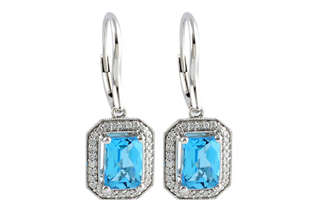 H242-57729: EARR 2.20 BLUE TOPAZ 2.36 TGW