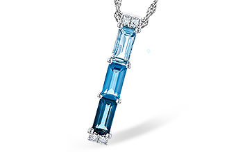 H328-03229: NECK 1.26 BLUE TOPAZ 1.30 TGW