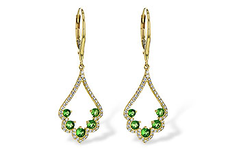 K245-27765: EARR .64 GREEN GARNET .98 TGW