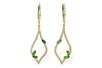 K245-33256: EARR .42 GREEN GARNET .77 TGW