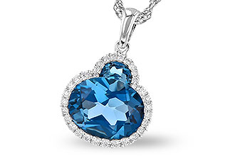 K328-06892: NECK 2.86 LONDON BLUE TOPAZ 3.00 TGW (10X8 OVAL)