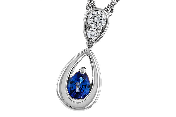 K329-85047: NECKLACE .21 SAPPHIRE .27 TGW (4x3 SAPP)