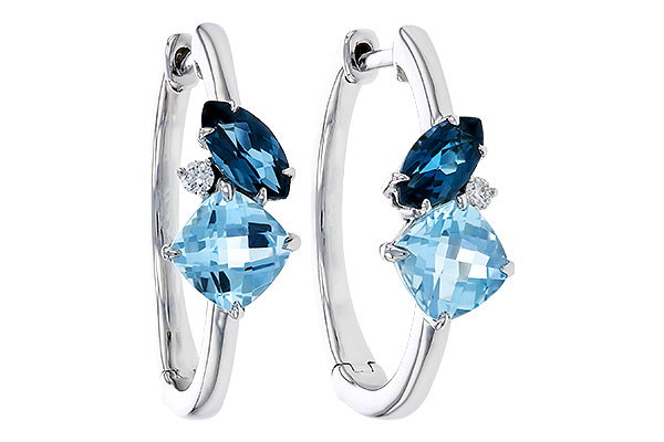 K329-85911: EARRINGS 1.82 TW BLUE TOPAZ 1.86 TGW