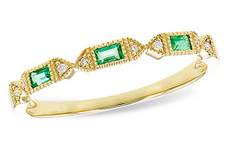 M328-91383: LDS WED RG .10 EMERALD .12 TGW